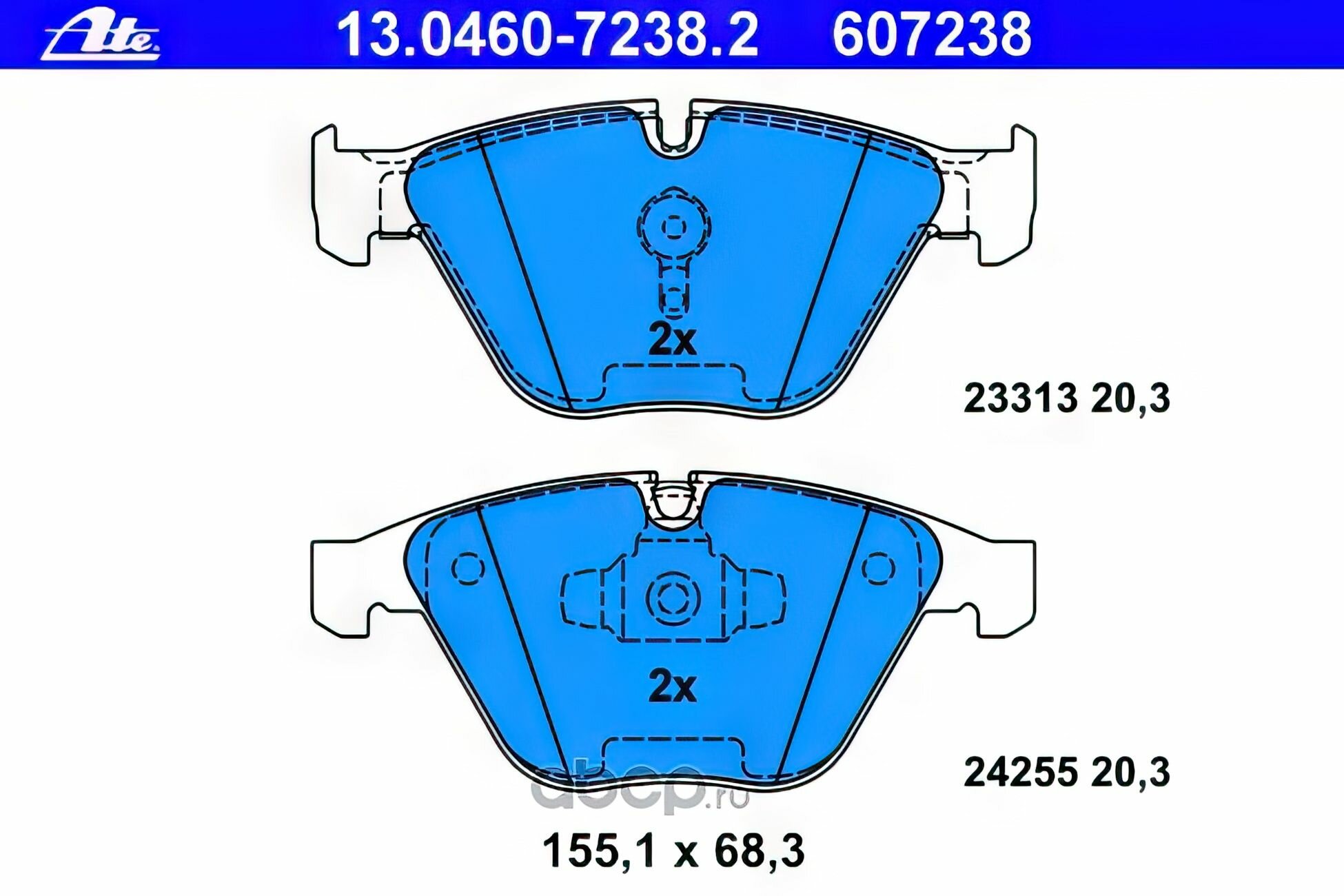 Тормозные колодки дисковые передние, BMW 3 318 i/320 d/320