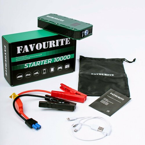 Пусковой многофункциональный аккумулятор 10000 мАч 5В2А 12В 400800 А FAVOURITE STARTER 10000 622000₽