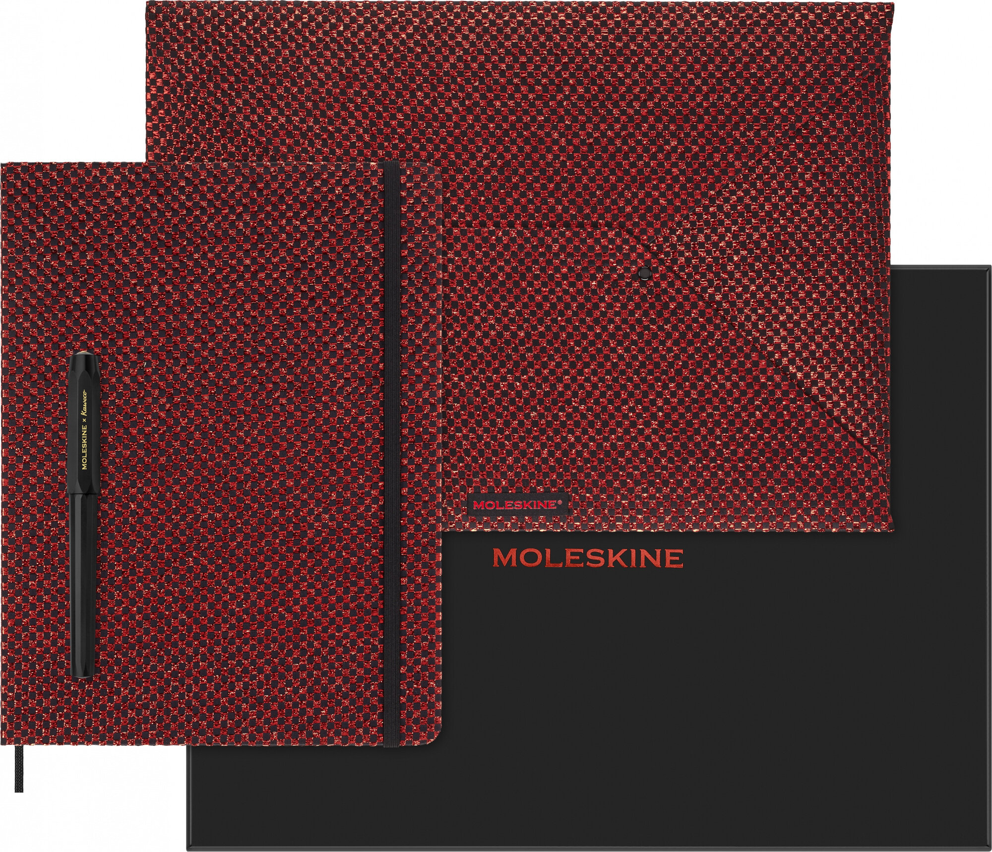 Набор Moleskine Limited Edition Prescious & Ethical Shine блокнот/ручка перо/папка-конверт ручка Kaweco бордовый металлик