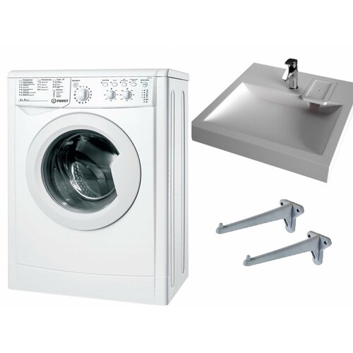 Стиральная машина Indesit IWSC 6105 CIS с раковиной Solo Jazz 55 4005000₽