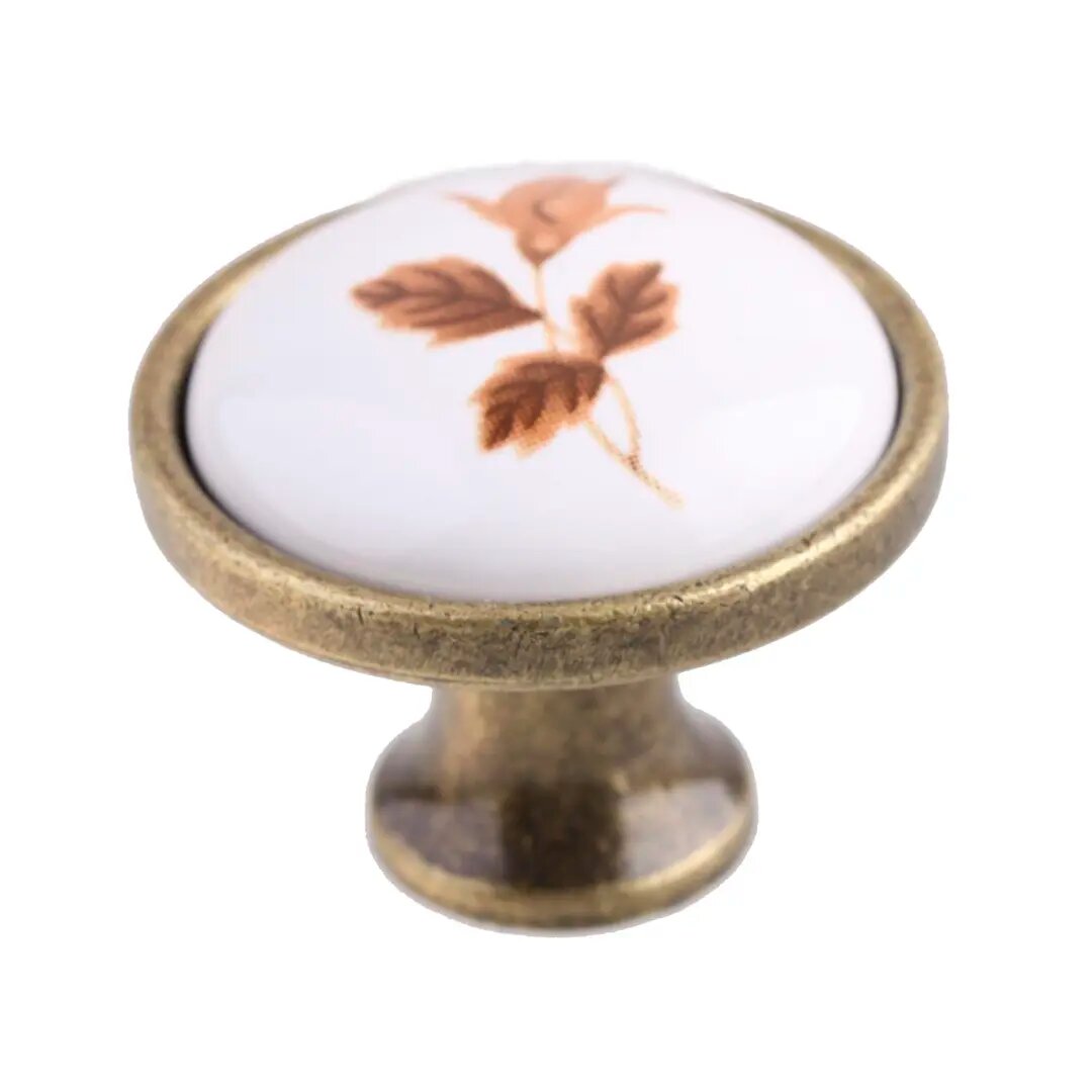 Ручка-кнопка мебельная цвет бронза