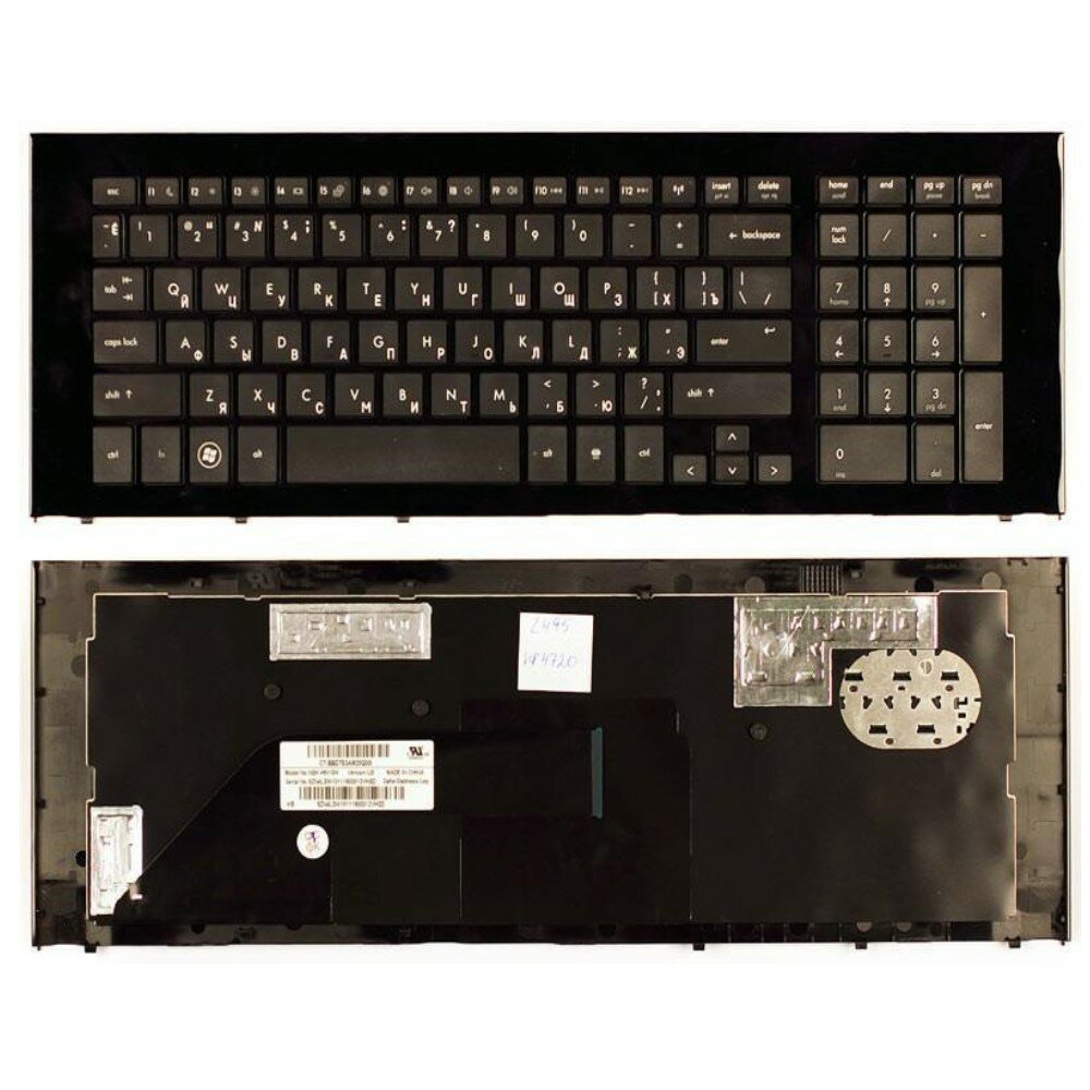 Клавиатура для ноутбука HP ProBook 4720s Series. Черная, с черной рамкой