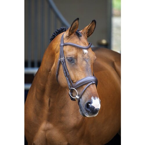 Оголовье для лошади SHIRES LUSSIO Dressage, FULL, коричневый (Великобритания) оголовье для лошади shires lussio ergonomic full чёрный великобритания