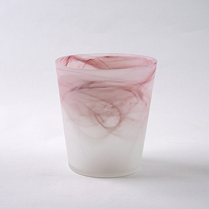 Кашпо стеклянное для растений, розовый h15