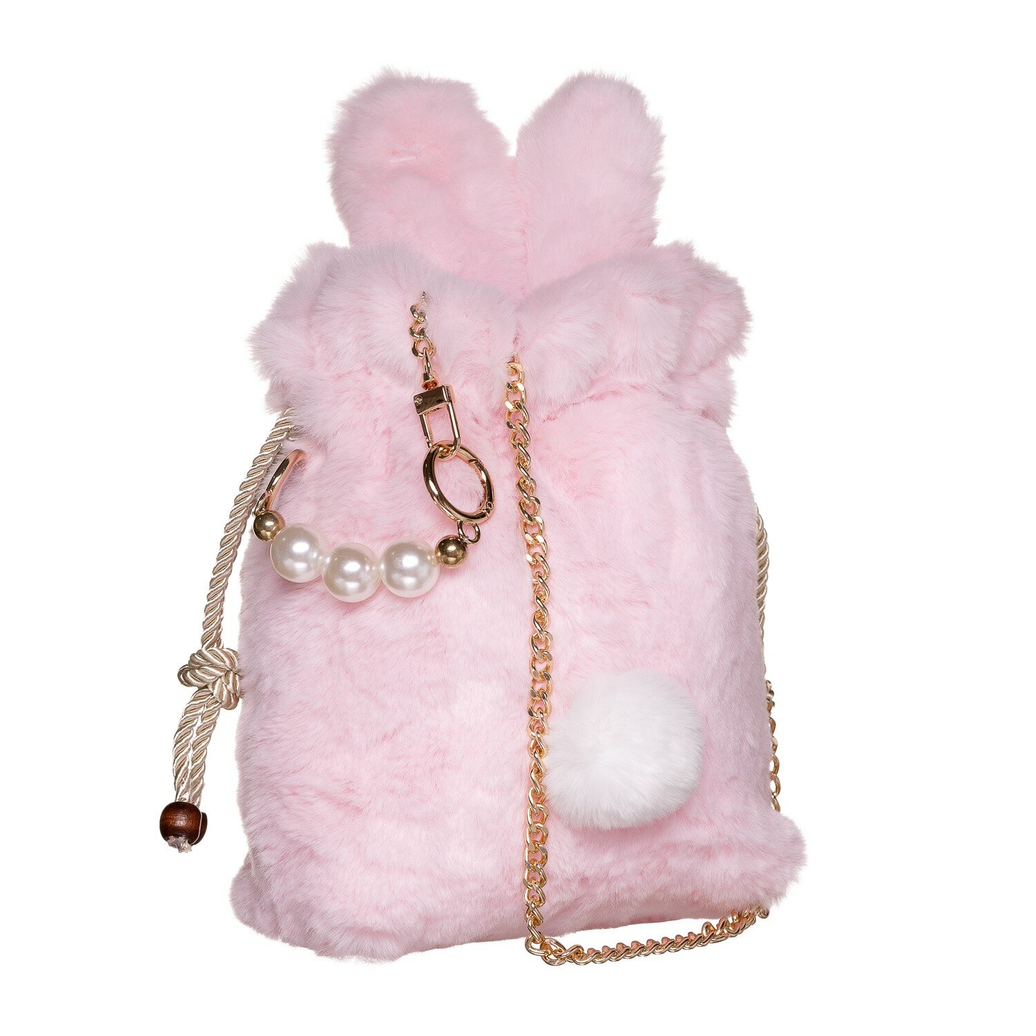 фото Сумочка для девочки Abtoys плюшевая розовая Зайка 20см