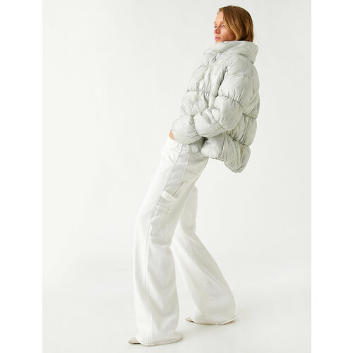 фото Куртка koton, размер 34, белый, серый