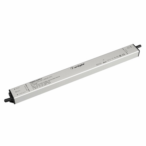 led драйвер светодиода osram ot slim 160 220 240 24 lighting 160 вт 24 2 в 6 61 а постоянное напряжение 195 5 в размер 21х30х404 mm Блок питания ARPV-LG24160-LINEAR-PFC (24V, 6.7A, 160W) (Arlight, IP67 Металл, 5 лет)