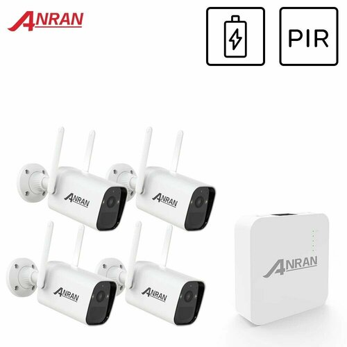 Беспроводная система видеонаблюдения ANRAN3 Мп водонепроницаемая с функцией ночного видения 1863500₽