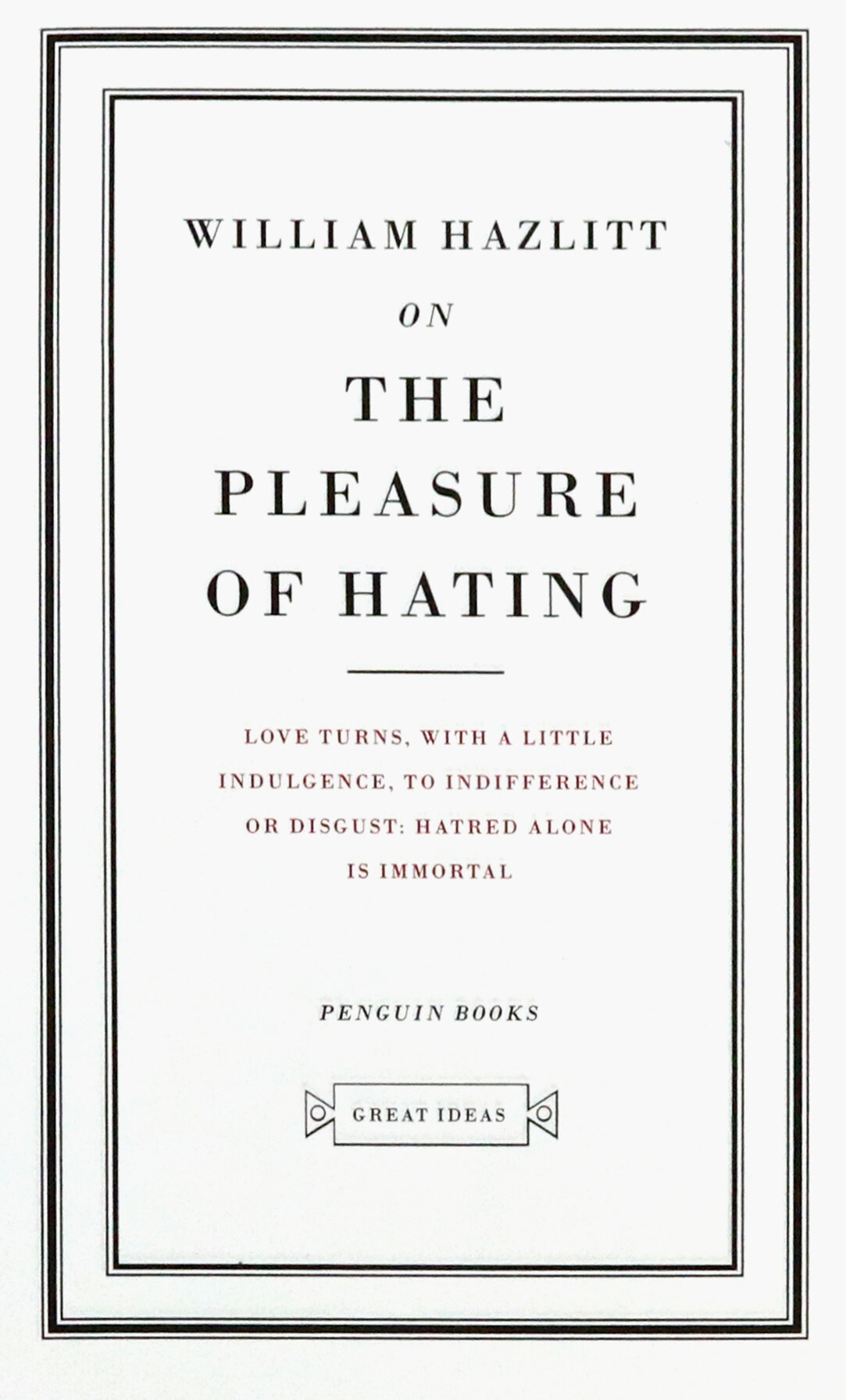 On the Pleasure of Hating / Книга на Английском - фото №1