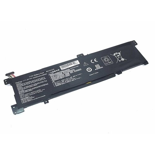 Аккумулятор для ноутбука Asus K401L (B31N1424-3S1P) 11.4V 48Wh OEM черная аккумуляторная батарея для ноутбука asus x541ua x541 3s1p 10 8v 2600mah oem черная