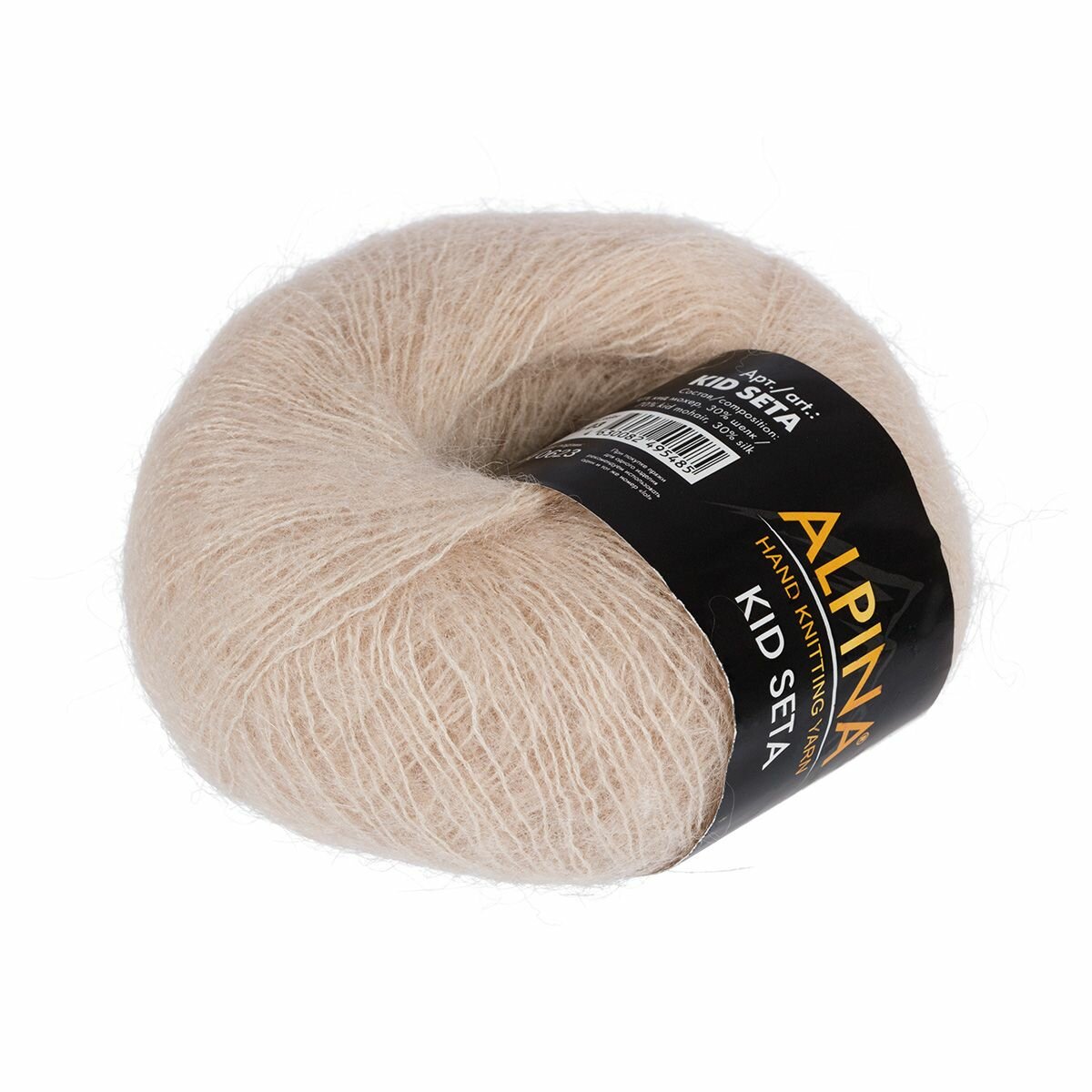 фото Пряжа ALPINA KID SETA 70% кид мохер, 30% шелк 1 шт. х 25 г 225 №03 бежевый