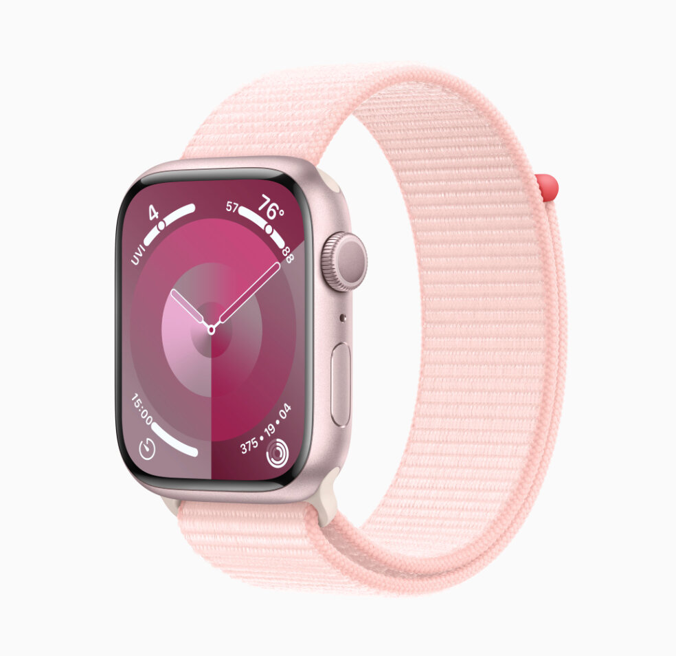 Умные часы Apple Watch Series 9 45 мм Aluminium Case GPS, Light Pink Sport Loop (One Size)