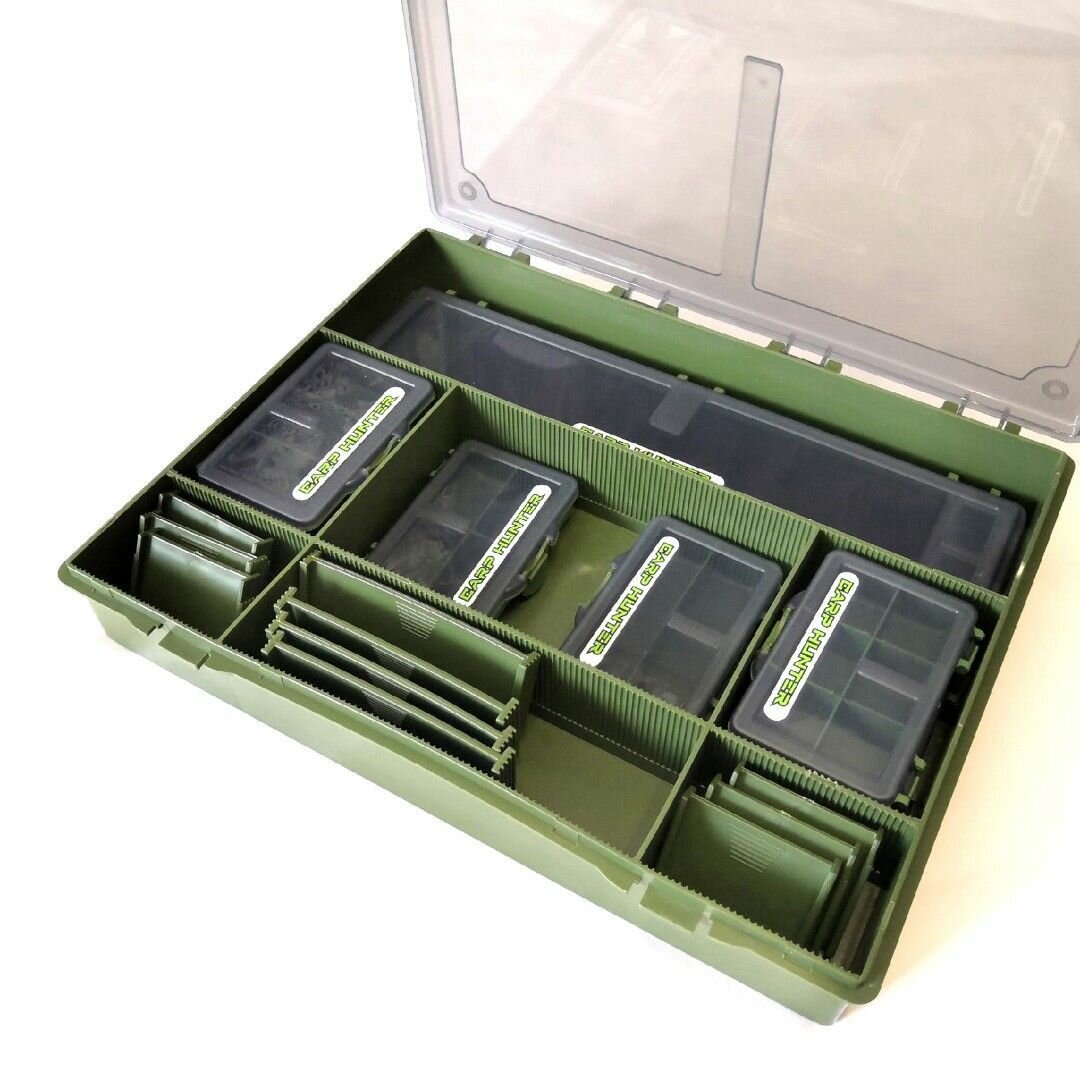 Коробка карповая Tackle Box (в комплекте 6 коробок и поводочница)