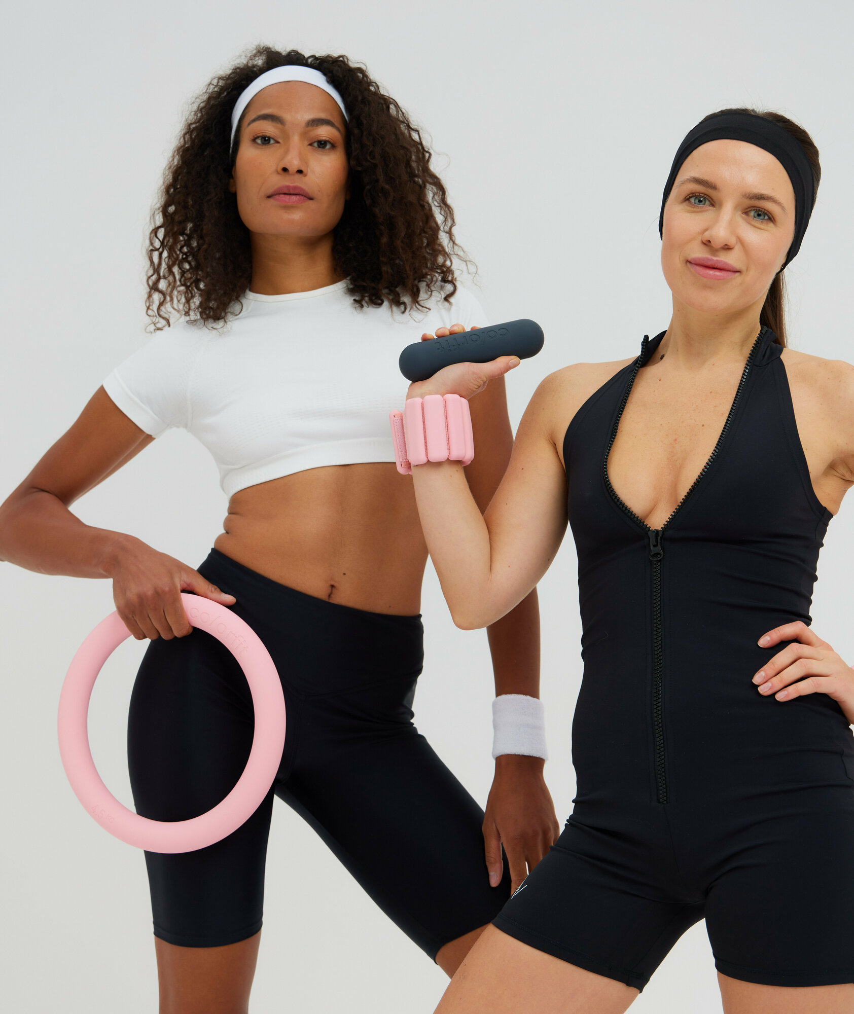 Гантели Colorfit, для фитнеса, неразборные, 1.4кг, 2шт, круглые, розовые