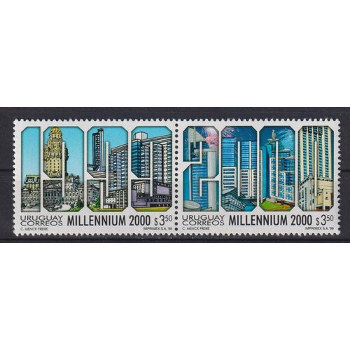 Почтовые марки Уругвай 1999г. Миллениум Архитектура MNH почтовые марки уругвай 1999г последние чарруа делонуа этнос mnh