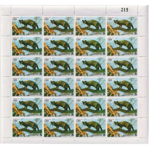 почтовые марки куба 2017г вымирающая дикая природа фауна тигры медведи обезьяны слоны mnh Почтовые марки Куба 2019г. Дикая фауна Фауна MNH