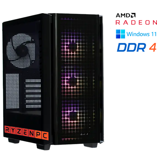 Настольный компьютер RyzenPC GAME 83503667 (AMD Ryzen 7 5700X 3.4 ГГц, AMD B550, 16 DDR4, SSD: 2000 Гб, SSD: 2000 Гб, AMD Radeon RX 6700 XT 12 Гб, WI-FI, Без привода, 650 Вт, Deepcool CG540, Windows 11 Home)