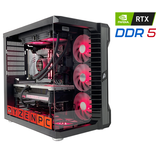 Настольный компьютер RyzenPC GAME 83511769 (AMD Ryzen 7 7700 3.8 ГГц, AMD B650, 64 DDR5, SSD: 1000, NVIDIA GeForce RTX 3050 8 Гб, WI-FI, Без привода, 750 Вт, 1stPlayer SP9, ОС не установлена)