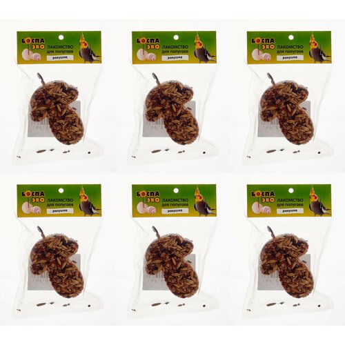 Боспа Эко Лакомство для попугаев Грибок ракушка 40 г 6 уп 728₽