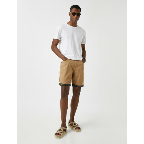 фото Шорты koton, размер 48, коричневый