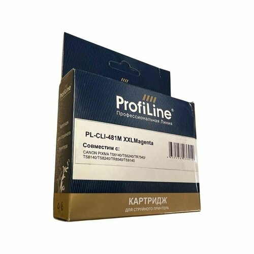 Картридж CLI-481 M XXL для Canon PIXMA TS704, TS8340, TS9540, TS6340, TS9140, TS700 ProfiLine пурпурный jetvinner 5 color pgi 480 cli 481 xxl refillable ink cartridge for canon pixma ts6140 tr7540 tr8540 printer with arc chips