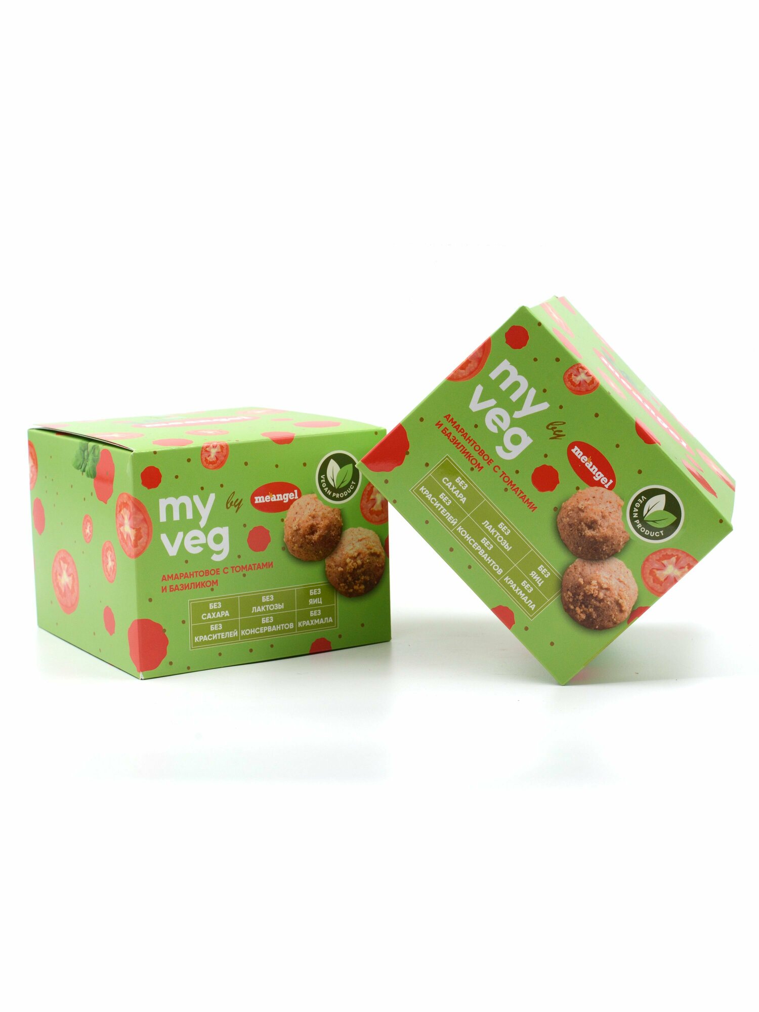 Печенье амарантовое с томатами и базиликом My veg, 200 гр 2 шт — фото 1