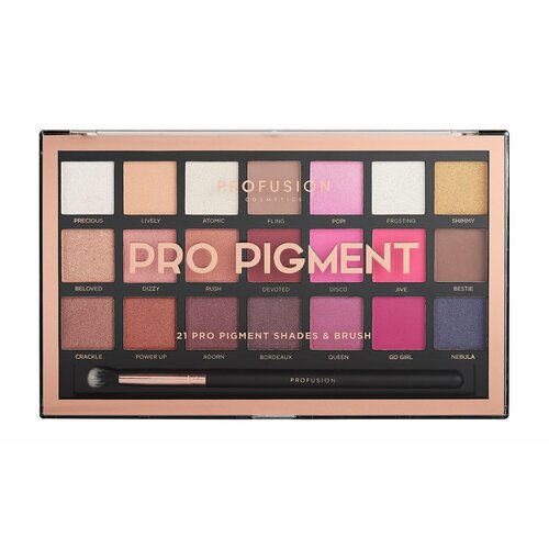 Палетка теней для век / Profusion Pro Pigment 21 Shade Eyeshadow Palette profusion gold rush 21 shade eyeshadow palette