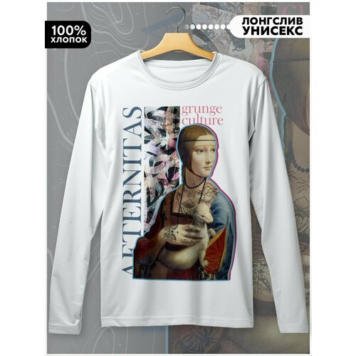 фото Лонгслив hypnotica, размер l, белый