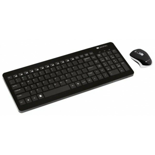 Клавиатура + мышь беспроводная Canyon wireless combo-set (комплект) Черный CNS-HSETW3-RU