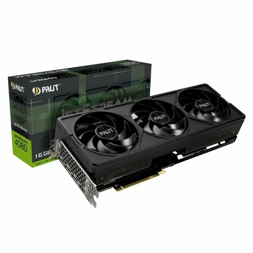 Видеокарта Palit RTX4080 SUPER JETSTREAM OC 16GB GDDR6X 256-bit DPx3b HDMI 3FAN RTL 19690900₽