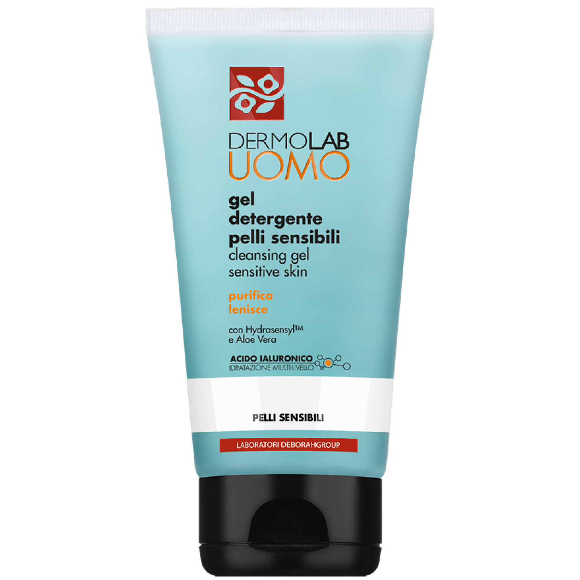 DERMOLAB UOMO Гель очищающий Cleansing Gel Sensitive Skin для чувствительной кожи, 150 мл