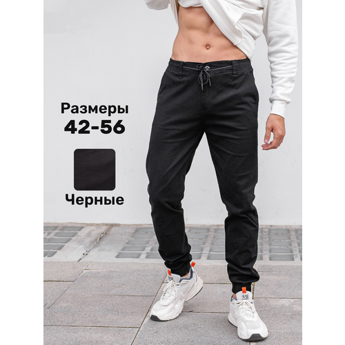 Брюки джоггеры , размер 40, черный