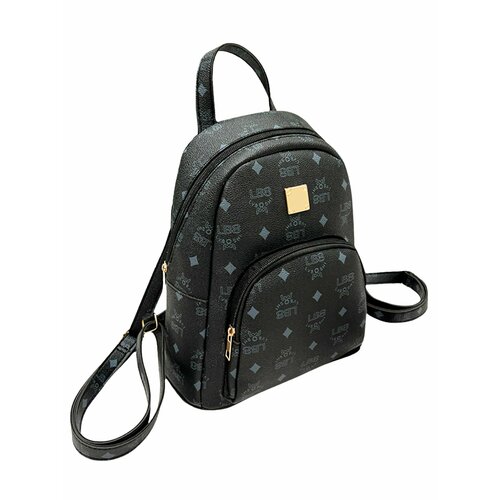 фото Рюкзак городской черный с принтом bundle