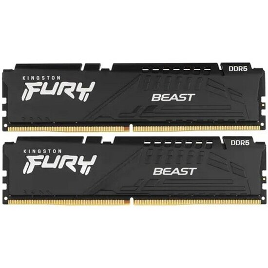 Оперативная память Kingston FURY Beast Black DDR 5 DIMM 64Gb (2x32Gb) PC-48000 6000Mhz EXPO CL36 1.35V (KF560C36BBEK2-64)