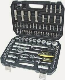 Изображение товара Набор торцевых головок ER-80094 1/4"&1/2"DR 6-гранный 94 предмета эврика