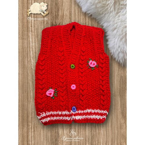 фото Жилет, размер 26, красный no brend