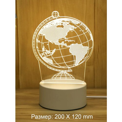 Светильник ночник 3D светодиодный LED подарок на новый год Цвет Хаки 999₽