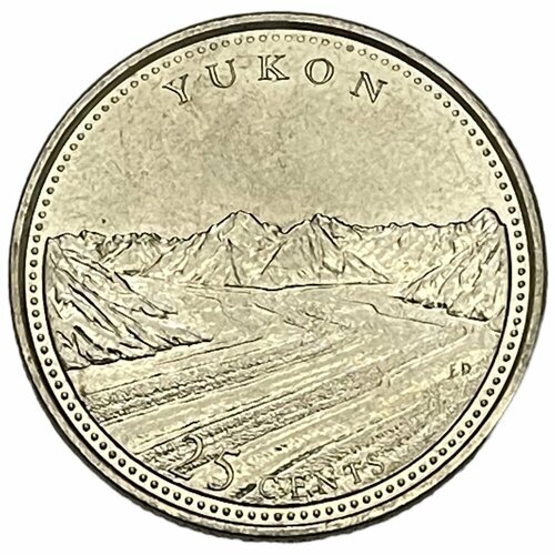 Канада 25 центов 1992 г. (125 лет Конфедерации Канада - Юкон) канада 1 цент 1992 г 125 лет конфедерации канада