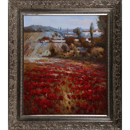 Картина на холсте для интерьера квартиры офиса гостиной спальни на стену Маки пейзаж 11722₽