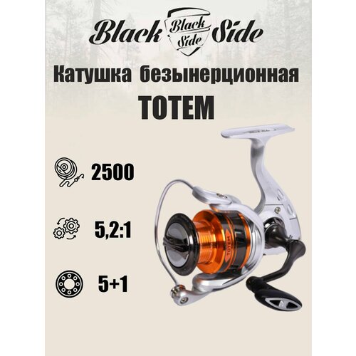 катушка безынерционная black side zodiac x 2500fd 9 1 подш bszx2500fd Катушка безынерционная Black Side TOTEM 2500FD (5+1 подш.)