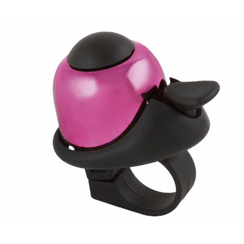 фото Звонок алюминий/пластик мини d36мм громкий и долгий звук розовый m-wave