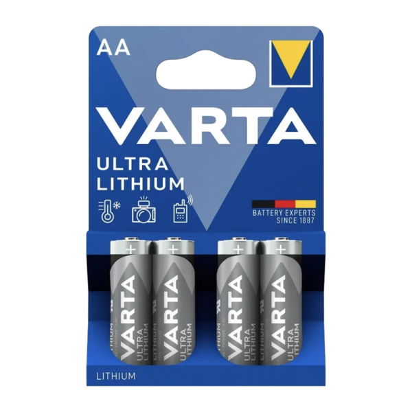 Varta ULTRA FR6 AA BL4 Lithium 1.5V (6106) (4/40/400) (4 шт.) Батарейка Varta ULTRA FR6 AA BL4 Lithium 1.5V (6106) (4/40/400) (4 шт.) 06106301404