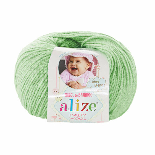 Пряжа для вязания ALIZE 'Baby wool', 50г, 175м (20%бамбук, 40%шерсть, 40%акрил) ТУ, 10 мотков