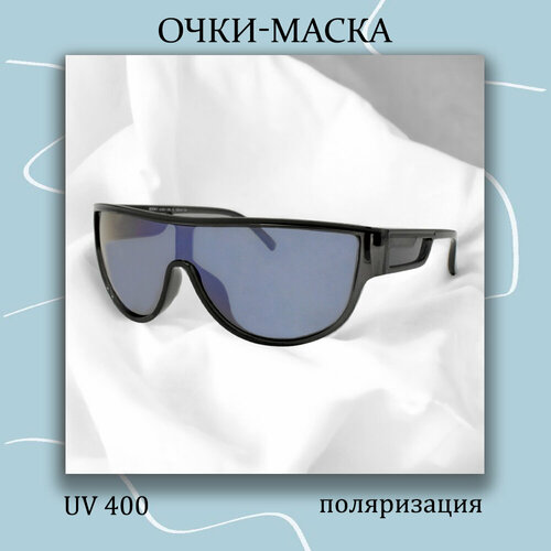 фото Солнцезащитные очки matrix маска с поляризацией, синий, черный