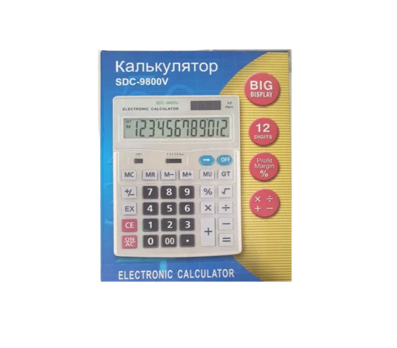 Настольный калькулятор AX-9800V 12 разрядов
