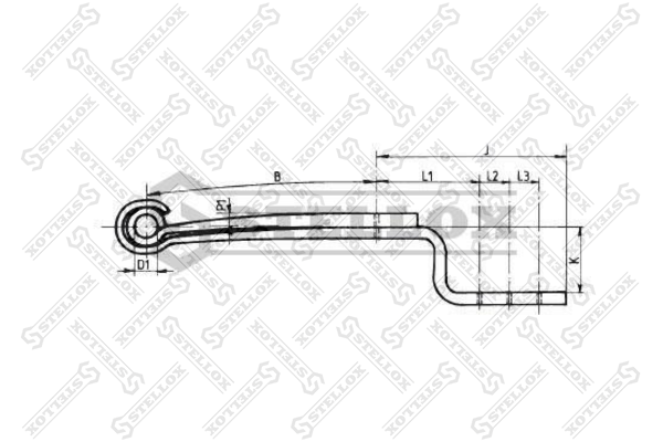 Полурессора 2-ух лист. 2 38x82x100 500+4 HCV Stellox 84-55604-SX