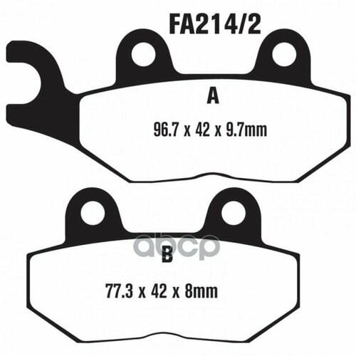 Колодки Тормозные Мото EBC Brakes арт. FA214HH