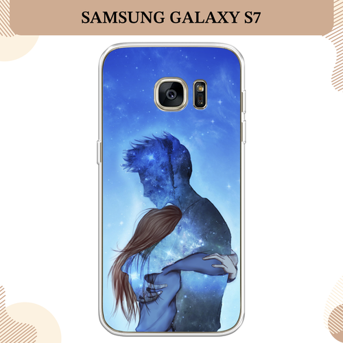 Силиконовый чехол Влюбленная пара небо на Samsung Galaxy S7 / Самсунг Галакси S7