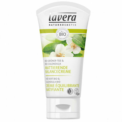 LAVERA Матирующий БИО крем с регулирующим действием 30 мл lavera mattifying balancing cream organic green tea and organic calendula крем баланс матирующий с экстрактом зелёного чая и календулы 50 мл