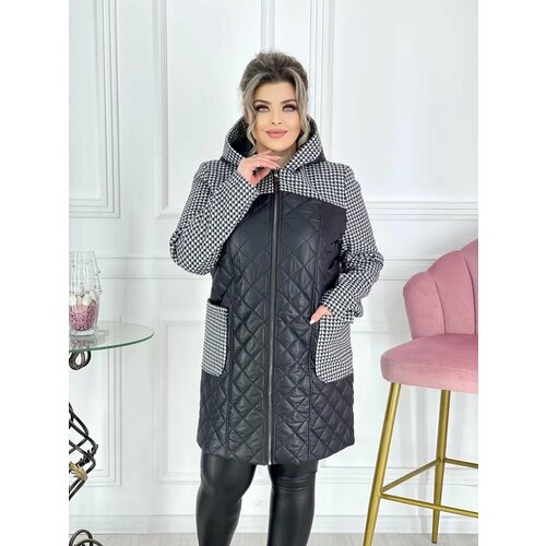 фото Куртка tango plus, размер 50, черный, серый